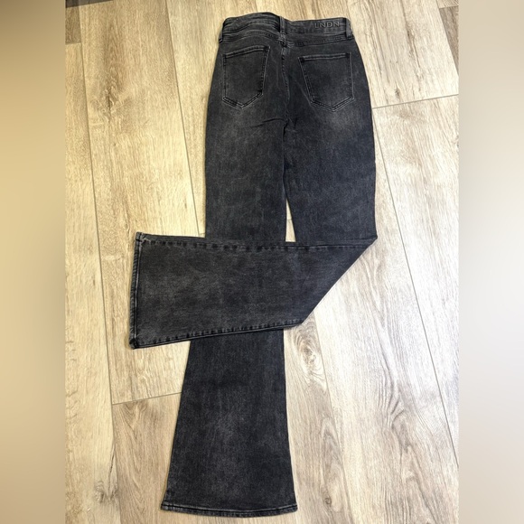 LNDN Charcoal Flare Denim Women Jeans Vintage Black Wash - Picture 3 of 7